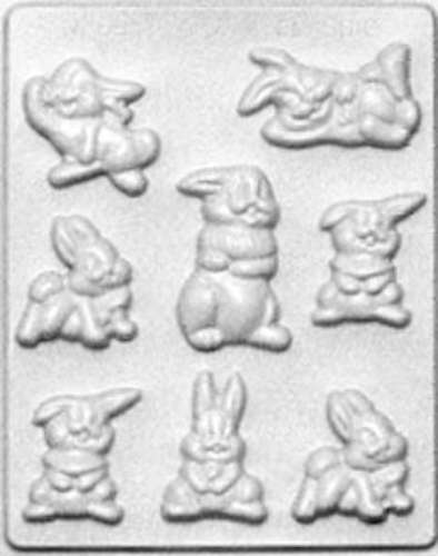 Fun Rabbits Chocolate Mould - Click Image to Close